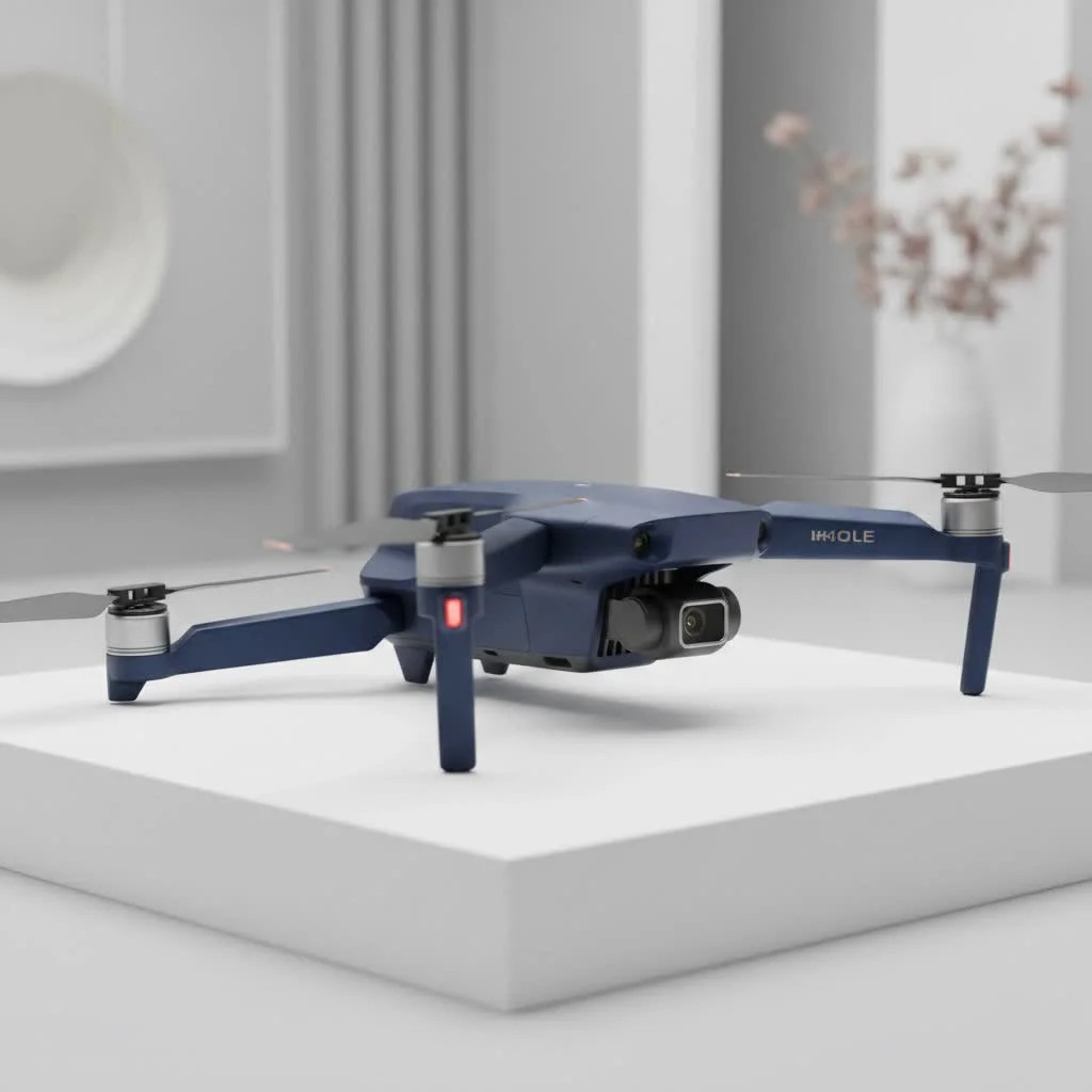 Drone store employee assisting a customer with a drone