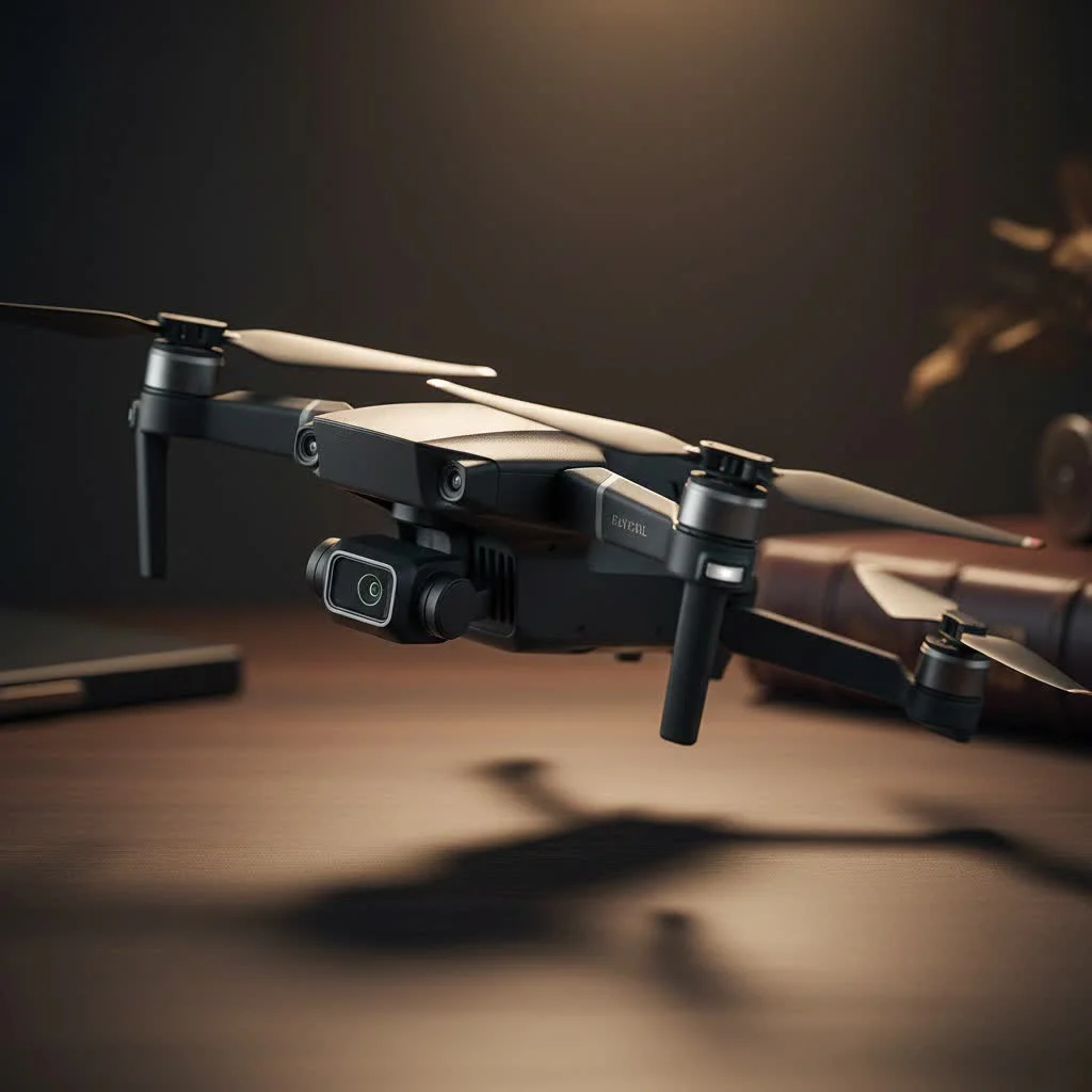 Racing drone flying through an obstacle course