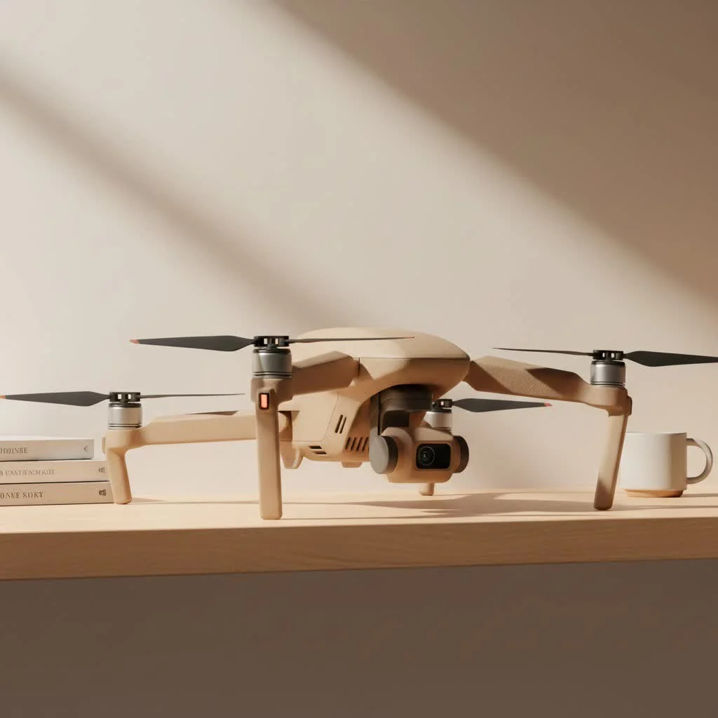 4K drone flying over a scenic landscape capturing video