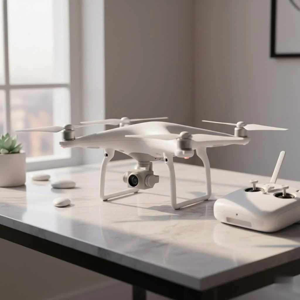 Skydio drone flying autonomously over a landscape