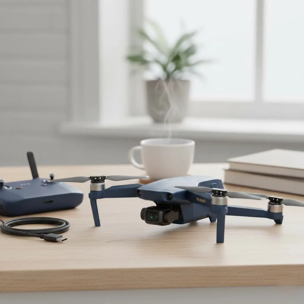 Drone battery on a charging mat